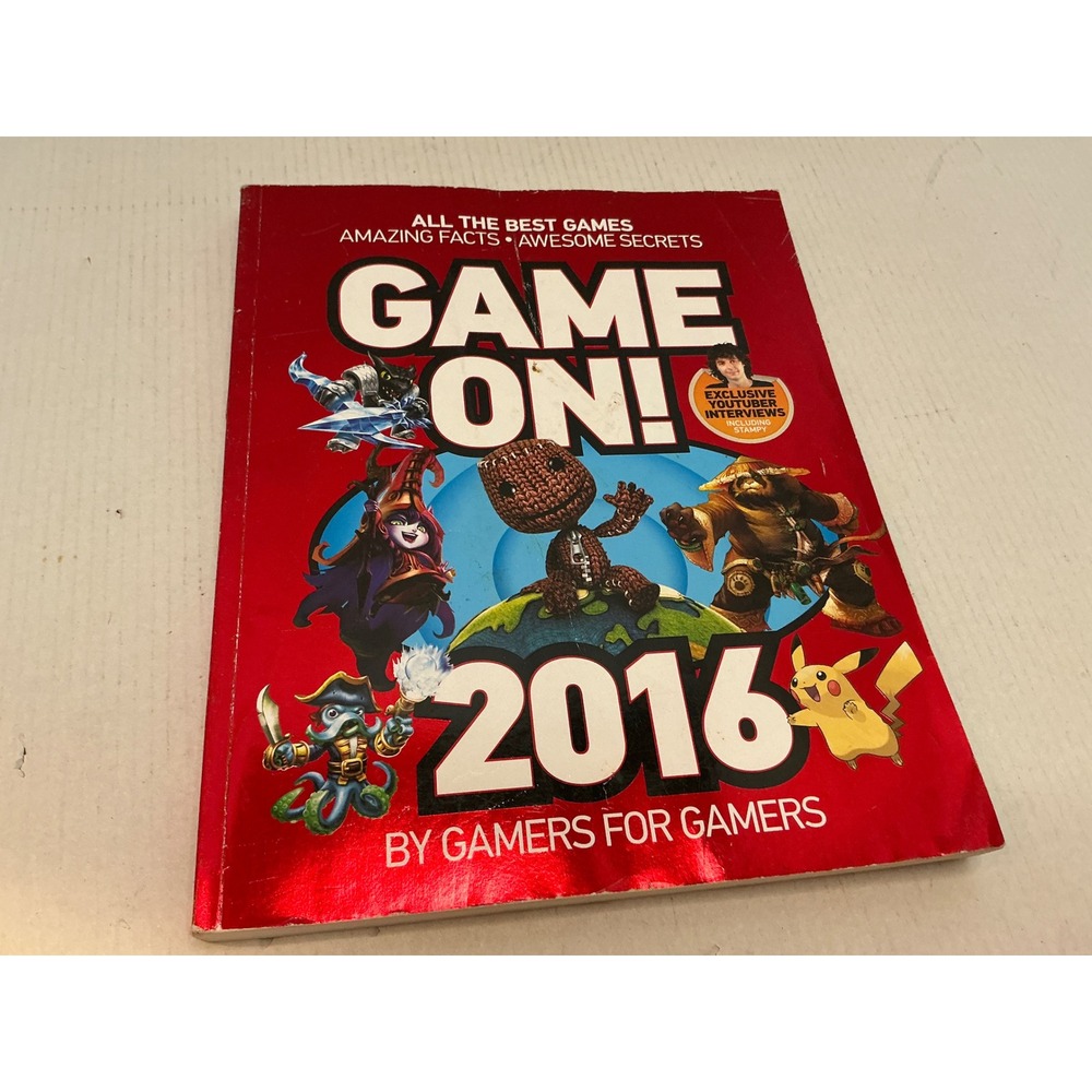 Scholastic Game On! 2016 Video Game Guide Book Facts Secrets YouTuber Interviews